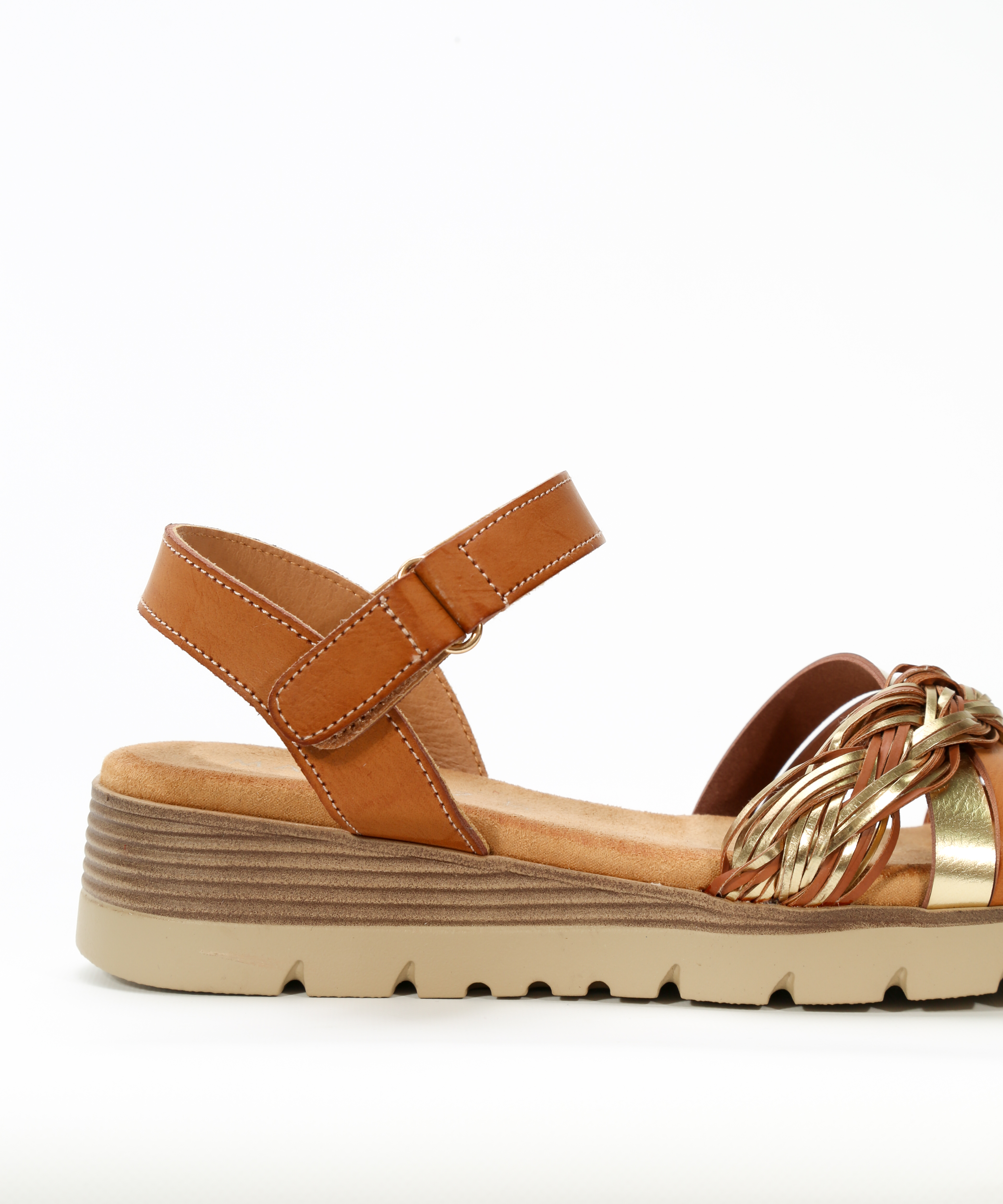 Sandalias planas tiras combinadas image number null